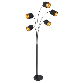 Lampe à arc Globo Kaddy Noir, 5 lumières