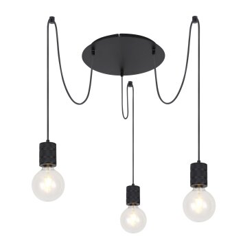 Suspension Globo HERMINE Noir, 3 lumières