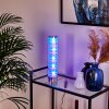 Lampe de table Hatara LED Chrome, 1 lumière, Télécommandes, Changeur de couleurs
