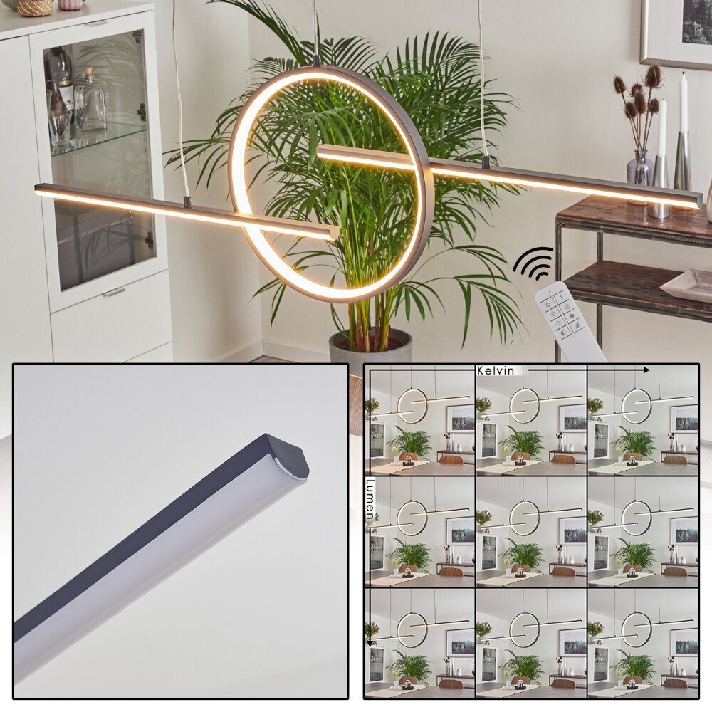 Suspension Alelua LED Gris, 1 lumière, Télécommandes main product photo