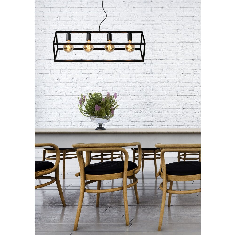 Suspension Lucide FABIAN Noir, 4 lumières main product photo
