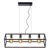 Suspension Lucide FABIAN Noir, 4 lumières