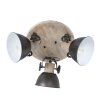 Plafonnier Steinhauer Gearwood Anthracite, Brun, 3 lumières