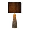 Lampe de table Lucide VELVET Gris, Laiton, 1 lumière