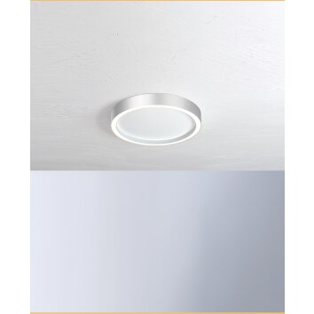 Plafonnier Bopp-Leuchten AURA LED Argenté, Blanc, 1 lumière