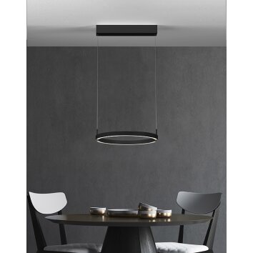 Suspension Bopp-Leuchten FLOAT LED Noir, 2 lumières