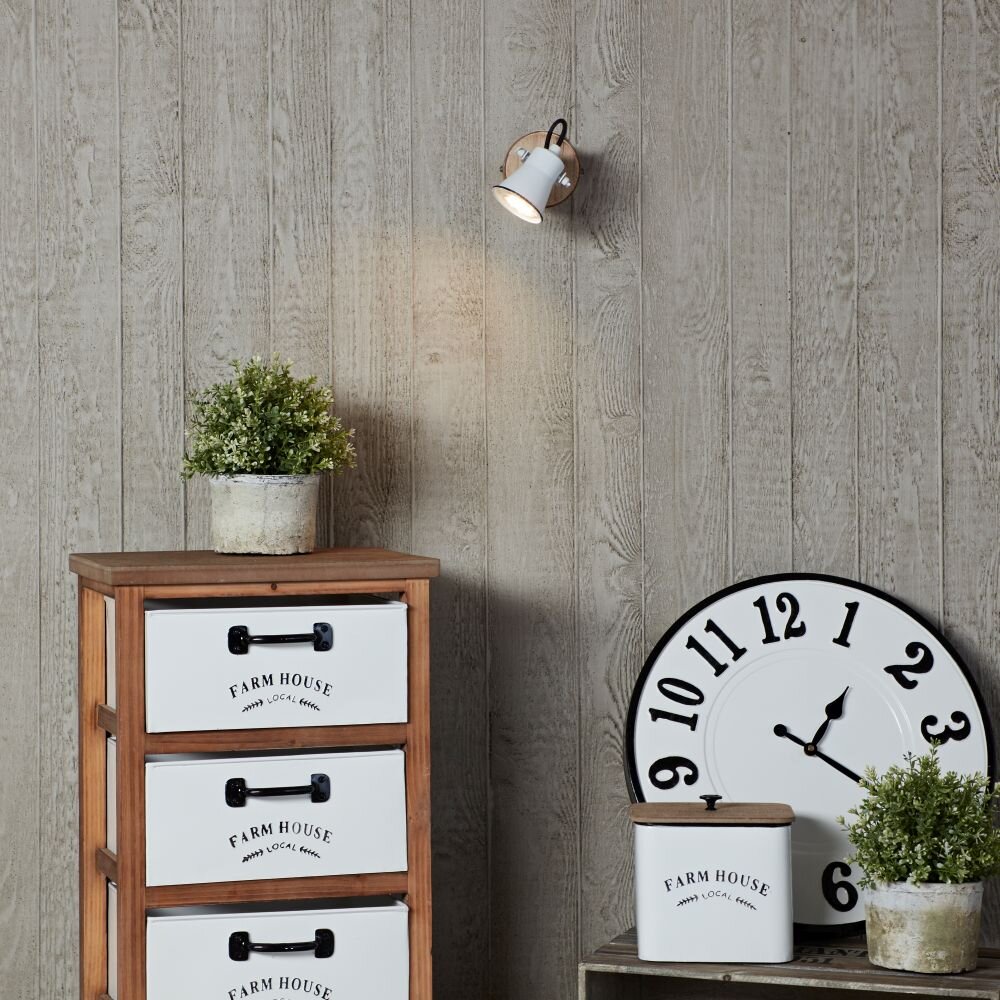 Spot mural Brilliant Seed Bois foncé, Blanc, 1 lumière main product photo