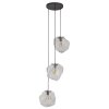 Suspension Marore Argenté, 3 lumières