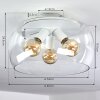 Plafonnier Palibatz Blanc, 3 lumières