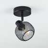 Plafonnier Pipisu Noir, 1 lumière