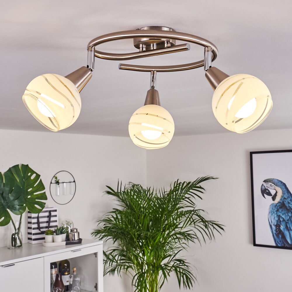 Plafonnier Warga LED Nickel mat, 3 lumières main product photo