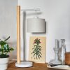 Lampe de table Geelong Bois clair, Blanc, 1 lumière