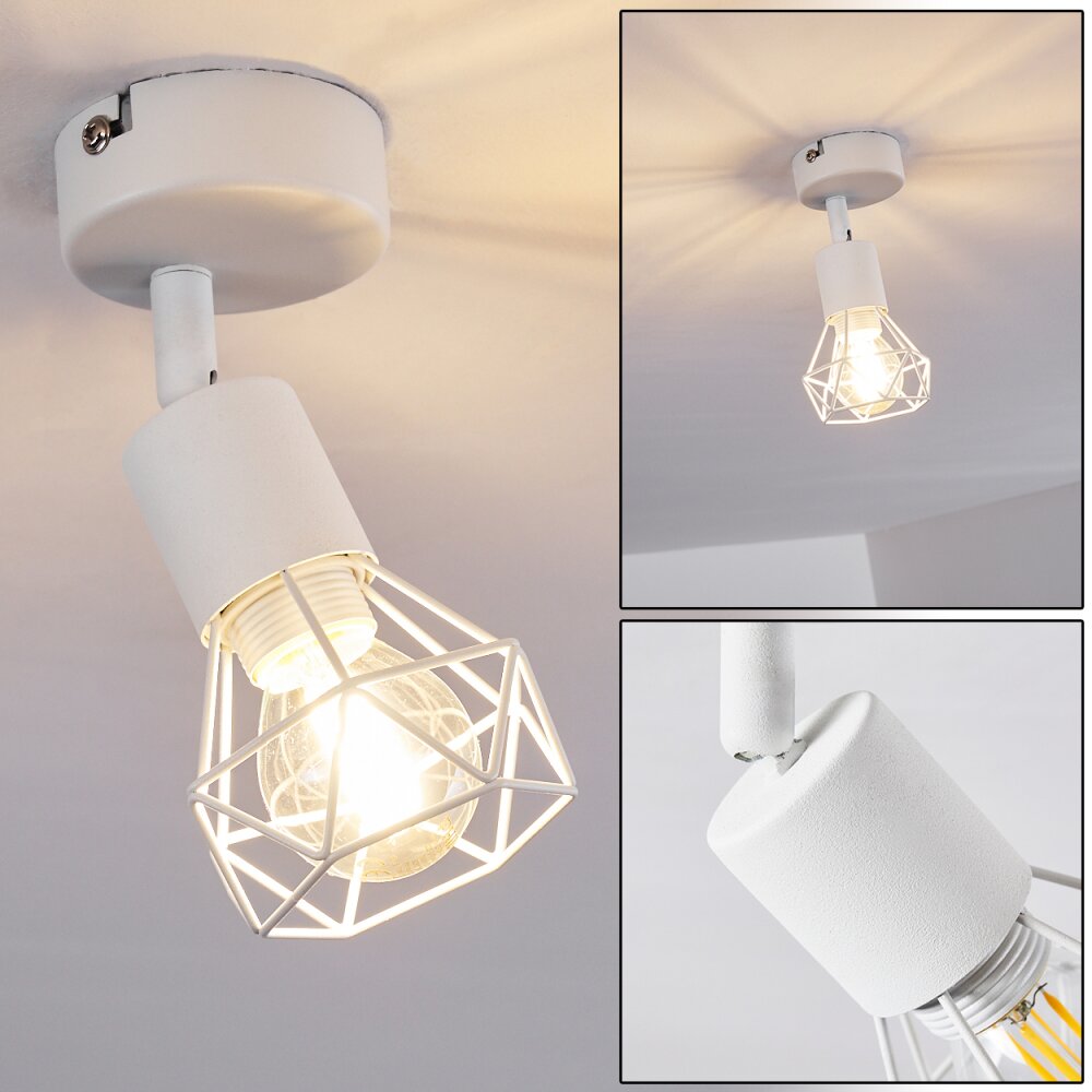 Plafonnier Baripada Blanc, 1 lumière main product photo