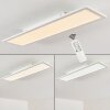 Plafonnier Salmi LED Blanc, 1 lumière, Télécommandes