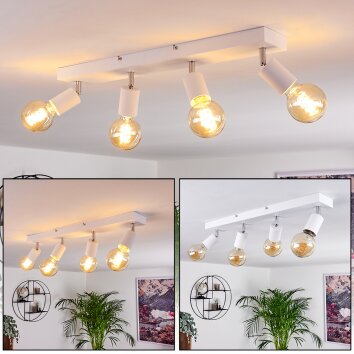 Plafonnier Tulla Blanc, 4 lumières
