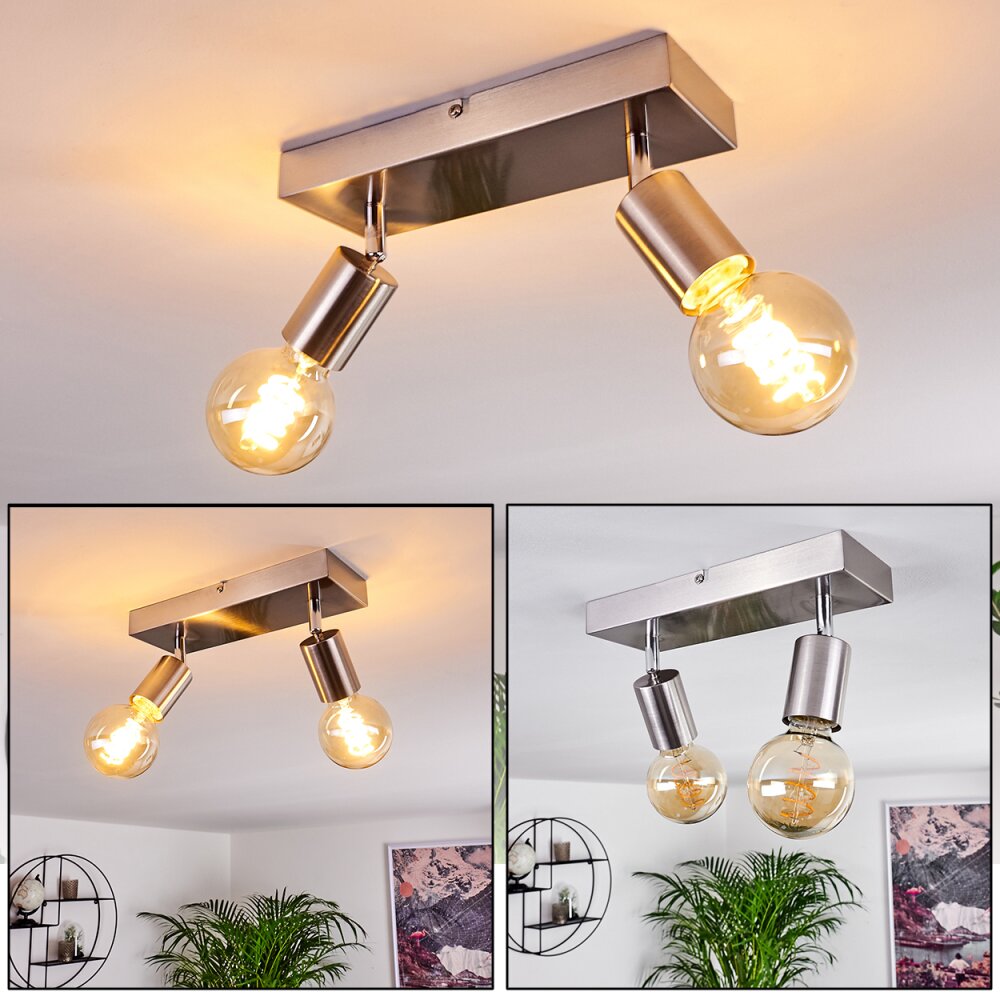 Plafonnier Tulla Nickel mat, 2 lumières main product photo