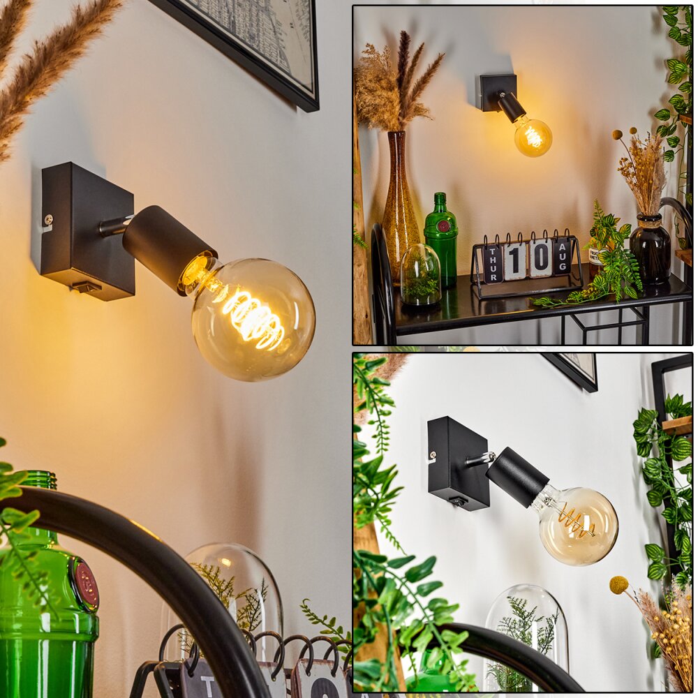 Applique murale Tulla Noir, 1 lumière main product photo