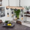 Suspension Hautahi Bois clair, Noir, 4 lumières
