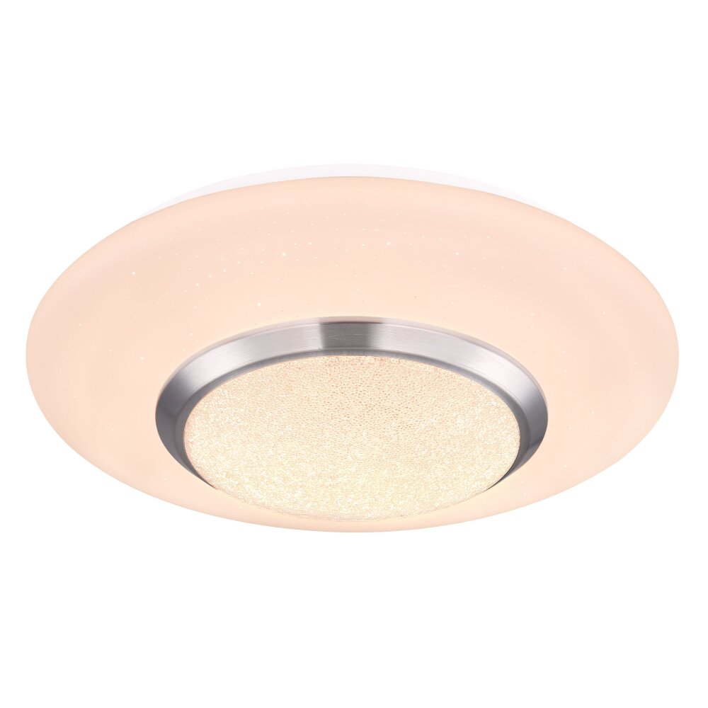 Plafonnier Globo CANDIDA LED Nickel mat, Blanc, 1 lumière, Télécommandes, Changeur de couleurs main product photo