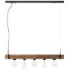 Suspension Brilliant Woodhill Bois foncé, Noir, 5 lumières