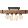 Plafonnier Brilliant Woodhill Bois foncé, Noir, 4 lumières