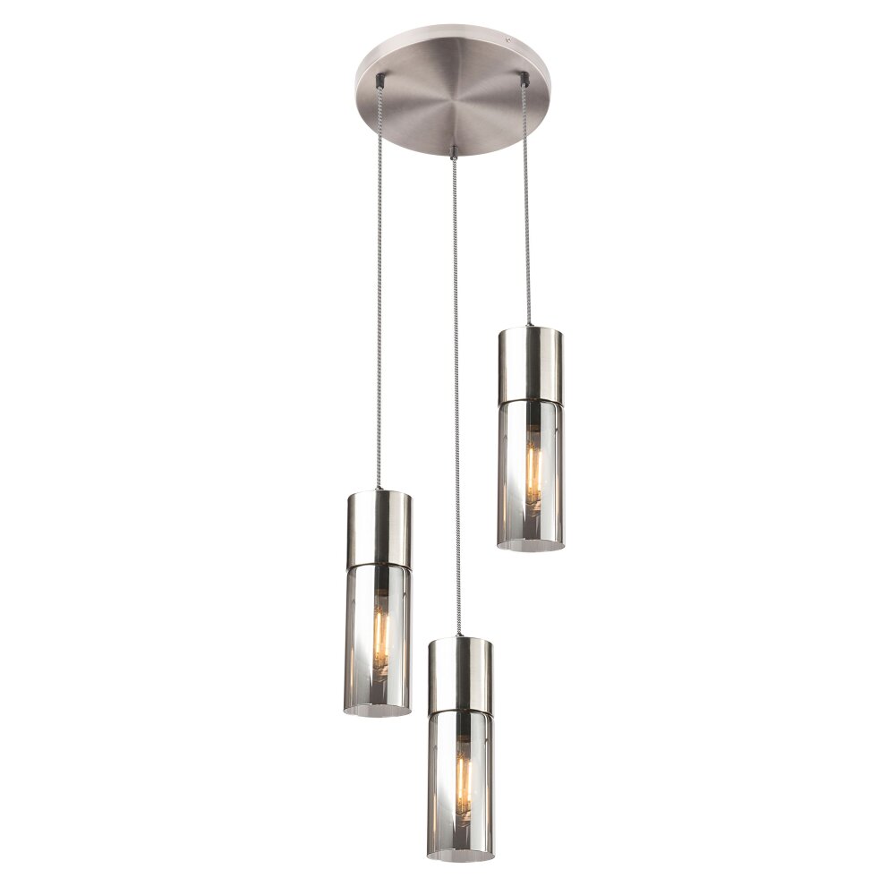 Suspension Globo ANNIKA Nickel mat, 3 lumières main product photo