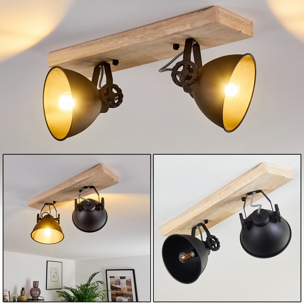 Plafonnier Svanfolk Bois clair, 2 lumières main product photo