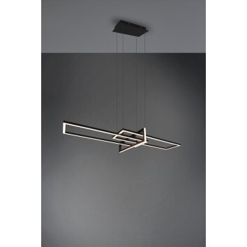 Suspension Trio Salinas LED Noir, 1 lumière