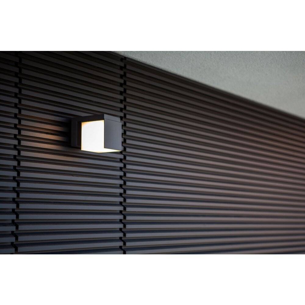 Applique murale d'extérieur Lutec CUBA LED Noir, 1 lumière main product photo