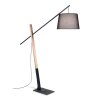 Lampadaire Ideallux EMINENT Bois foncé, Noir, 1 lumière