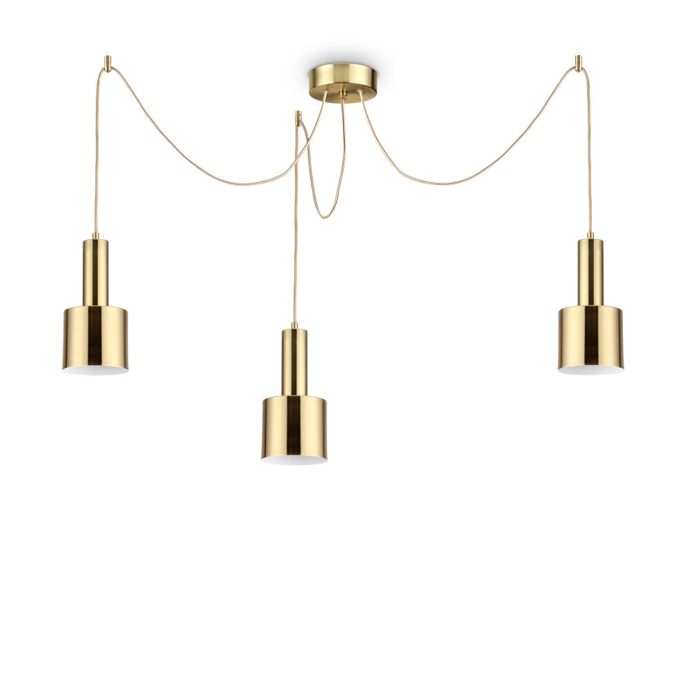 Suspension Ideallux HOLLY Laiton, 3 lumières main product photo