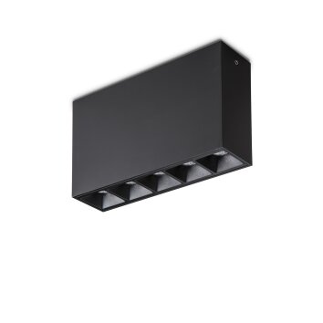 Plafonnier Ideallux LIKA LED Noir, 1 lumière