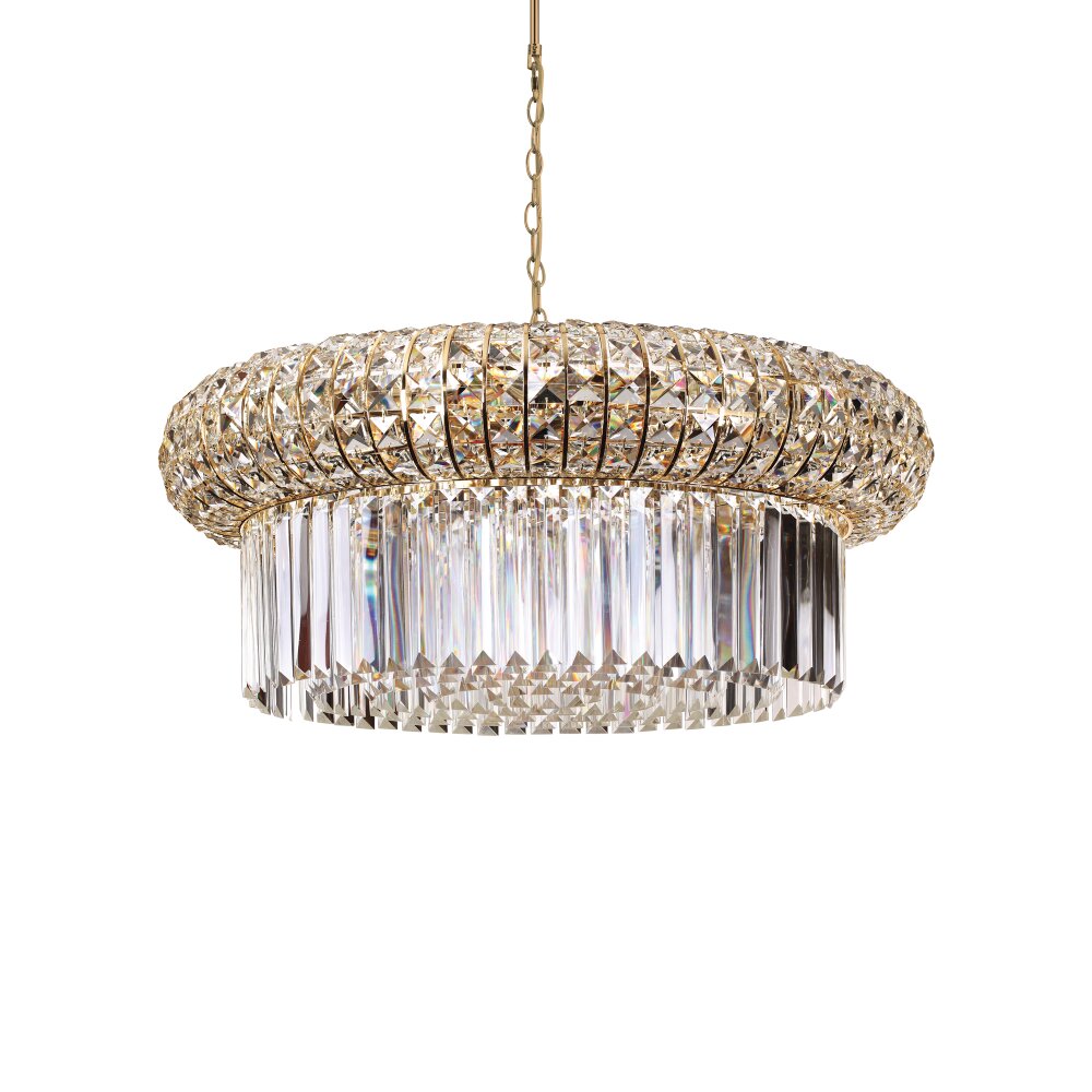 Suspension Ideallux NABUCCO Or, 18 lumières main product photo