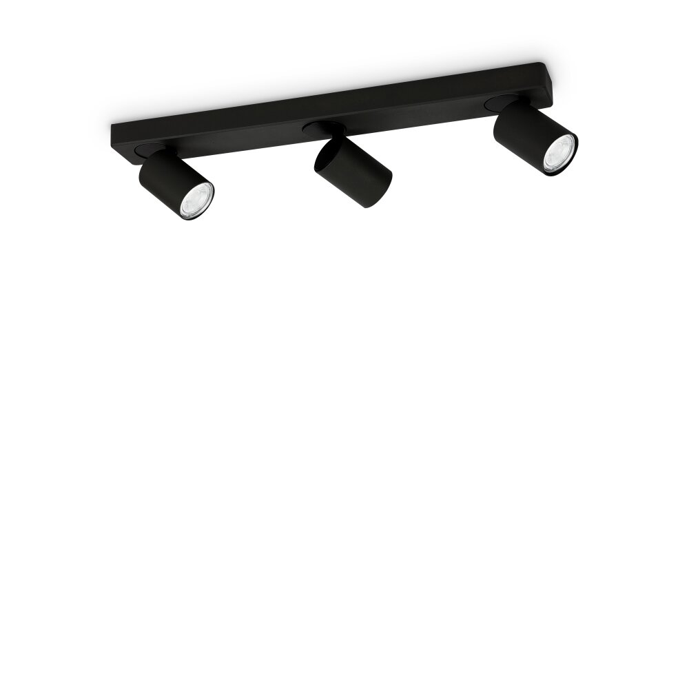 Plafonnier Ideallux RUDY Noir, 3 lumières main product photo