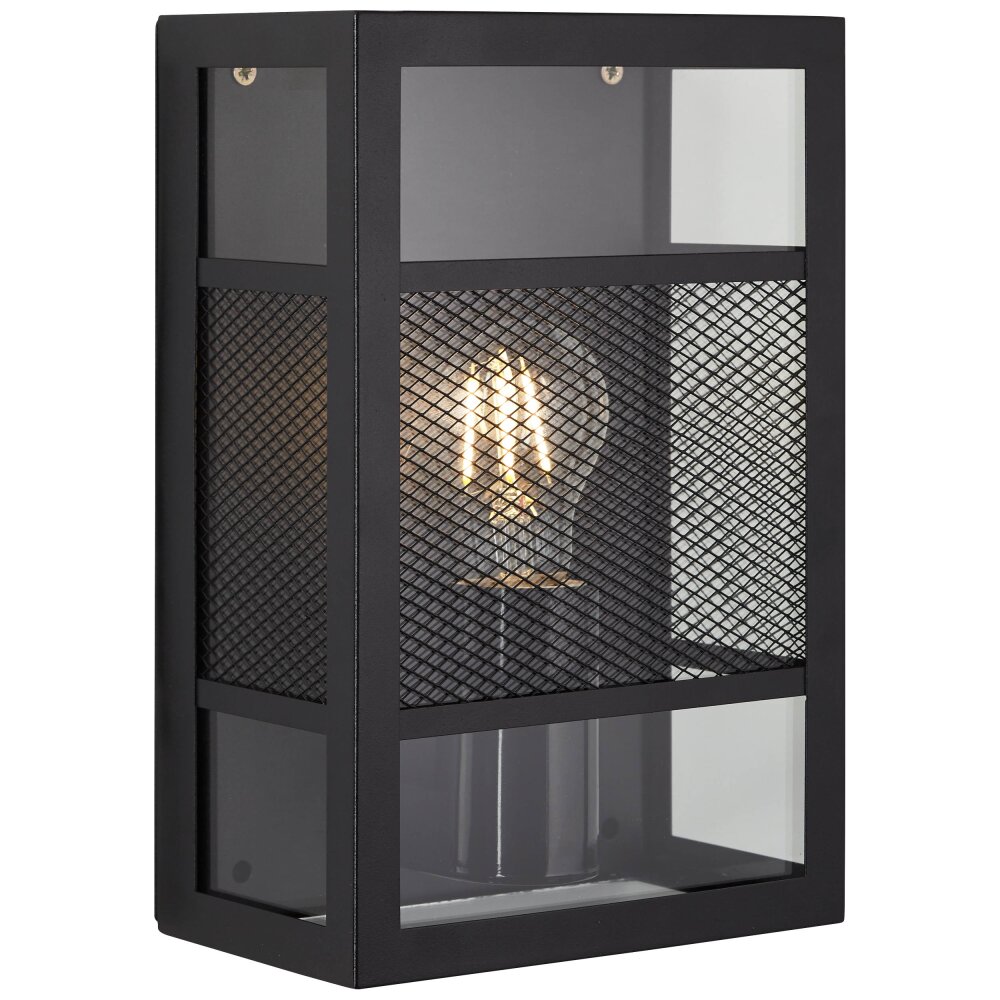 Applique murale d'extérieur Brilliant Getta Noir, 1 lumière main product photo
