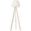 Lampadaire Brilliant Inna Bois clair, Blanc, 1 lumière