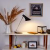 Lampe de table Corralcay Chrome, Noir, 1 lumière