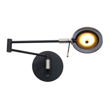 Applique murale Steinhauer Turound LED Noir, 1 lumière