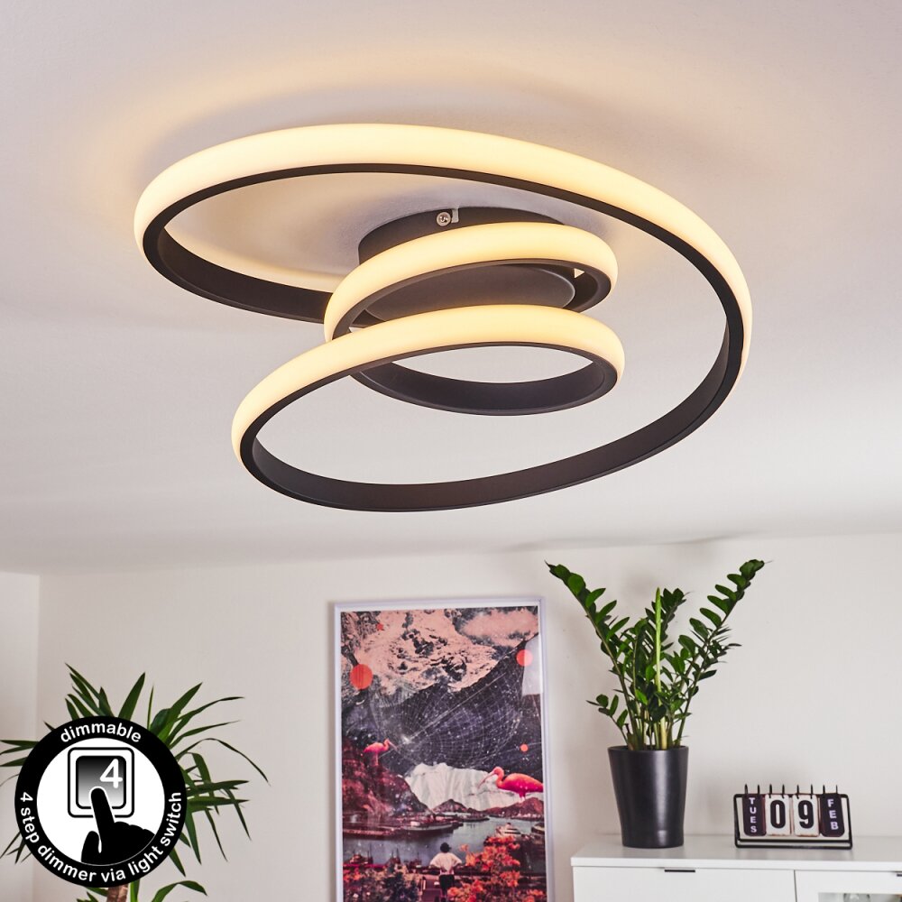 Plafonnier Ignal LED Noir, 1 lumière main product photo