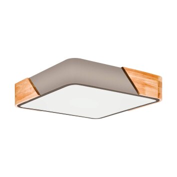 Plafonnier Eglo GRIMALDINO Bois clair, Taupe, 2 lumières