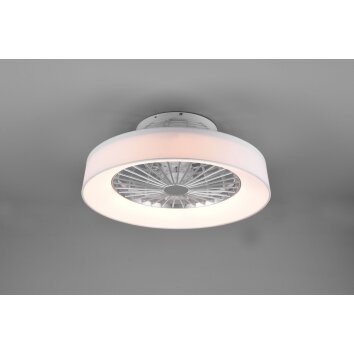 Ventilateur de plafond Reality Farsund LED Blanc, 1 lumière, Télécommandes