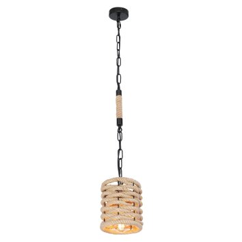 Suspension Globo HALIA Écru, Noir, 1 lumière