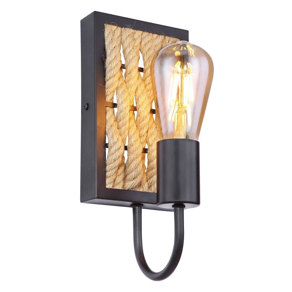Applique murale Globo HALIA Noir, 1 lumière main product photo