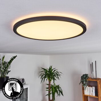 Plafonnier Boyero LED Noir, 1 lumière