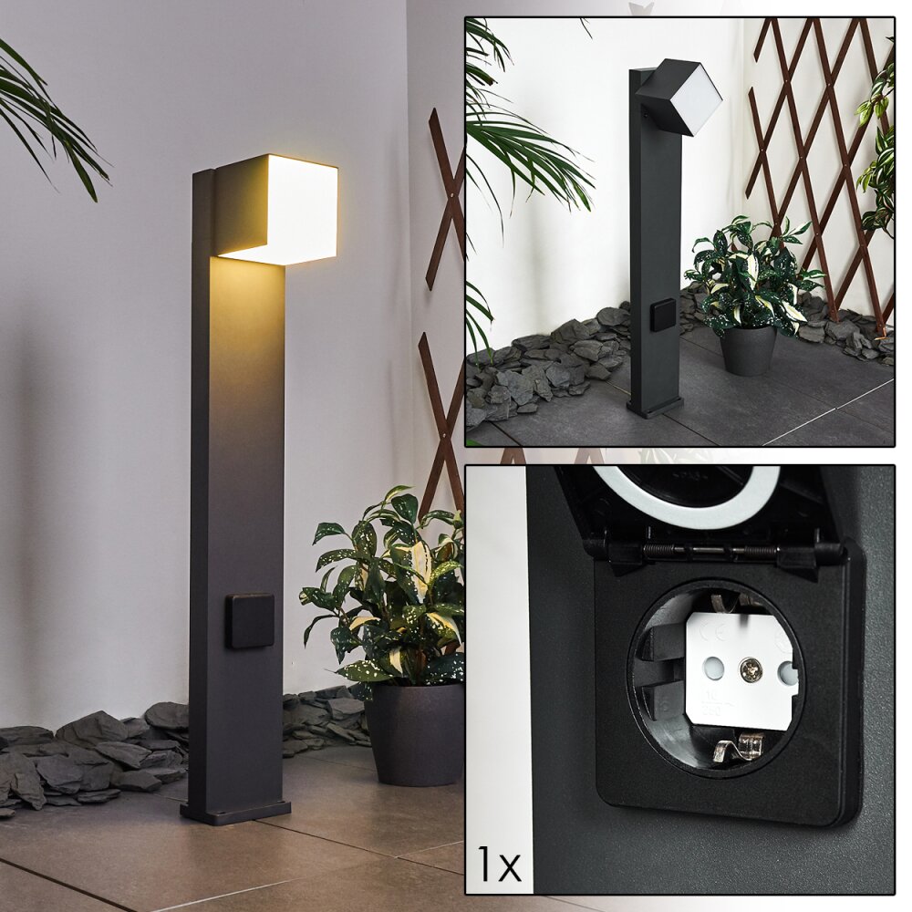 Borne lumineuse Swanek LED Anthracite, 1 lumière main product photo