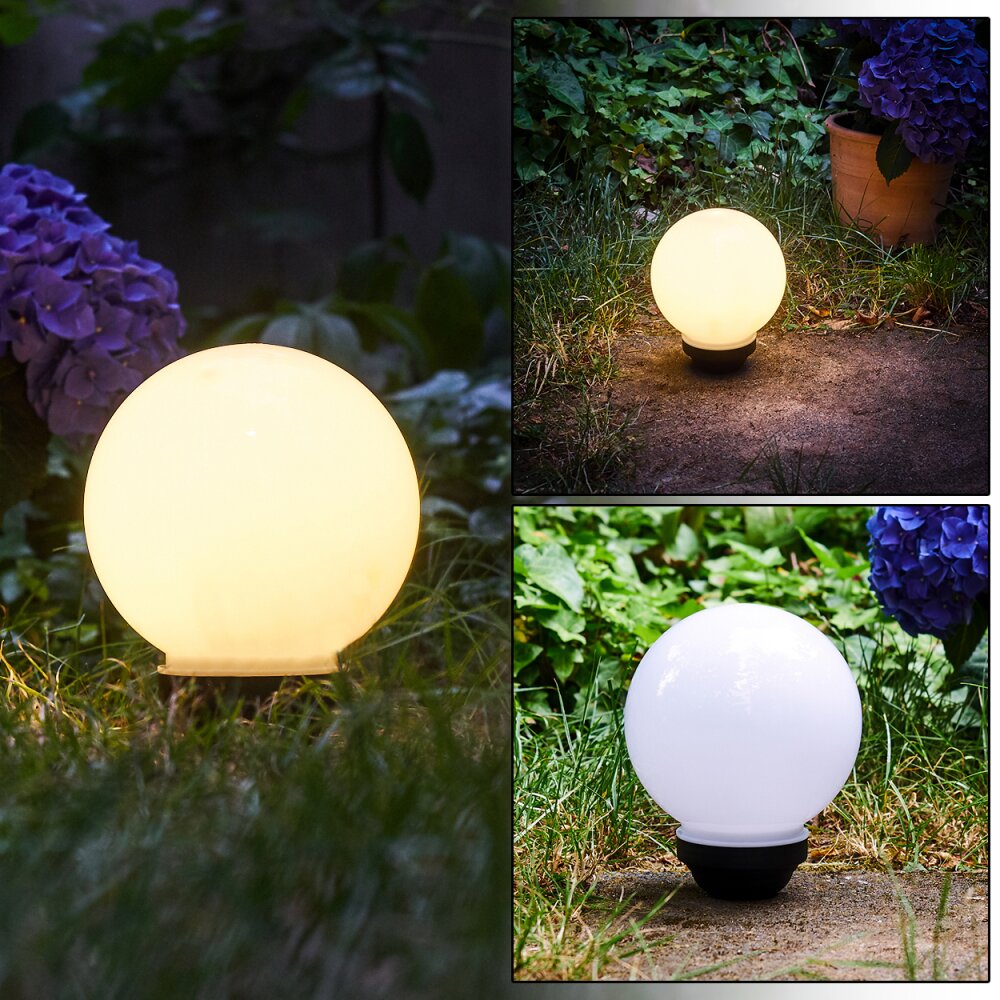 boule lumineuse Campinas LED Noir, Blanc H3368022