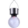 lampe solaire Globo LED Acier inoxydable, 1 lumière, Changeur de couleurs