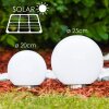 Set de boules lumineuses solaires LED Acier inoxydable, 2 lumières