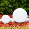 Set de boules lumineuses solaires LED Acier inoxydable, 2 lumières