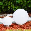 Set de boules lumineuses solaires LED Acier inoxydable, 2 lumières